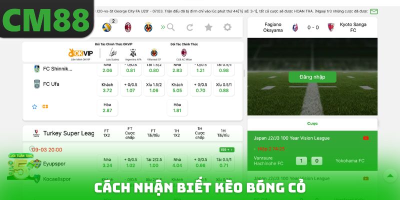 Cách nhận biết Kèo bóng cỏ