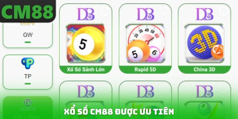 Xổ số CM88 được ưu tiên